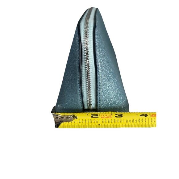 New Kate Spade Blue Tinsel Glitter Cosmetic Bag NWOT Powder Make-up Bathroom - Picture 11 of 11